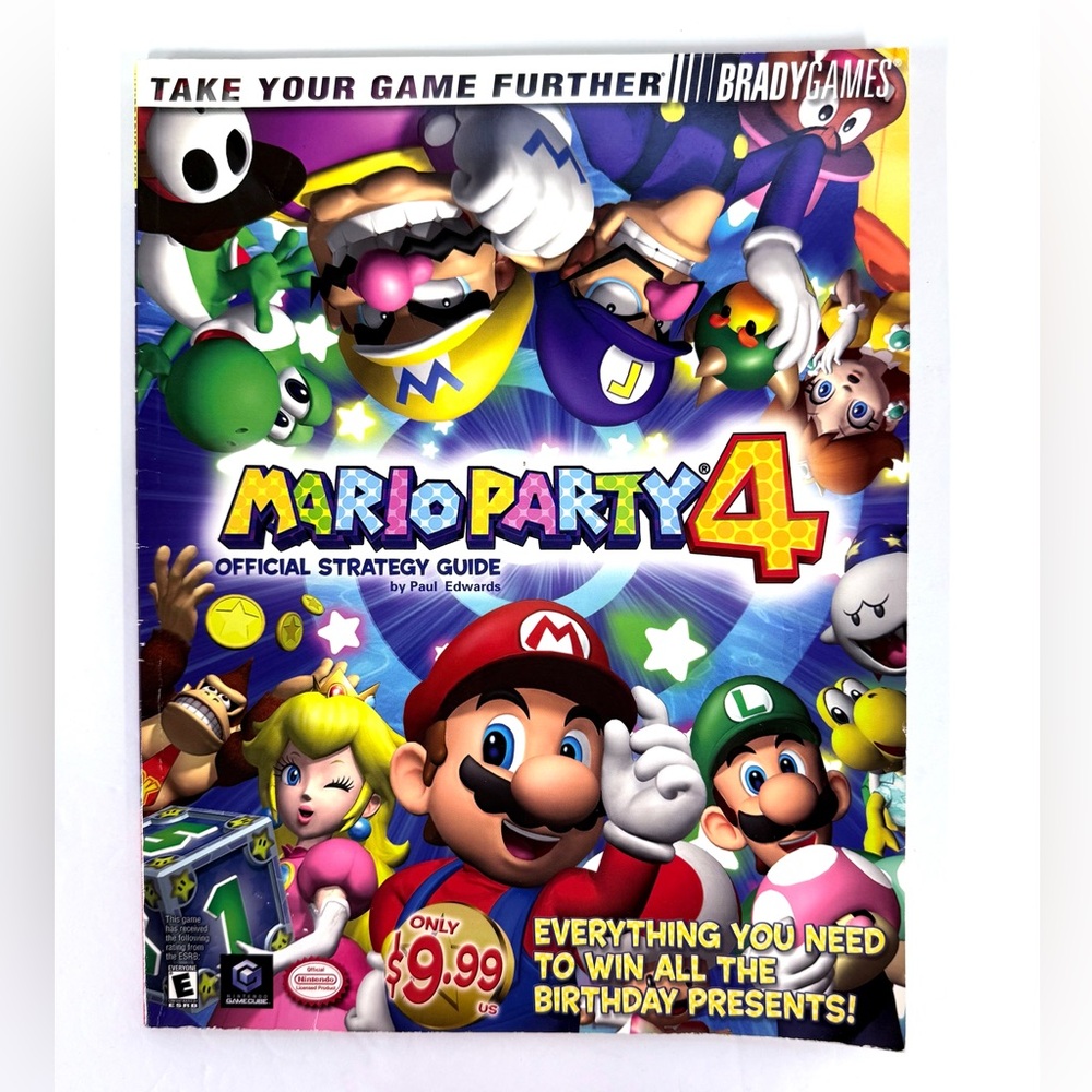 2002 Mario Party 4 Official Strategy Guide Brady Games for Nintendo GameCube